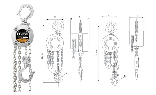 不銹鋼手拉葫蘆結(jié)構(gòu)圖
